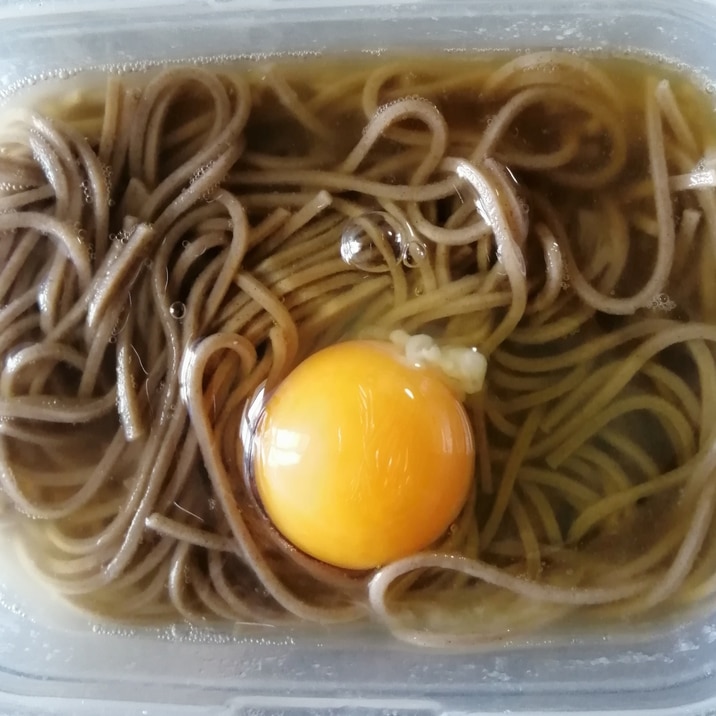 電子レンジで簡単★面倒くさがりの月見そば